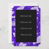 Paarse boek lanceringsfeest kaart (Achterkant)