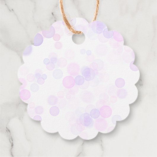 Paarse Boek Stapel Wilde Bloemen Vlinders Script Bedankjes Labels (Achterkant)