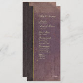 Paarse Boek Trouwprogramma Programmakaart (Voorkant / Achterkant)