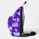 Paarse boeken achtergrond sling bag (Rechts)