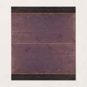 Paarse  boekenkaarten visitekaartje (Buitenkant ongevouwen)