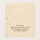 Paarse  boekenkaarten visitekaartje (Binnenkant ongevouwen)