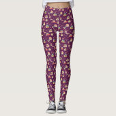 Paarse boekenliefhebbers leggings (Voorkant)