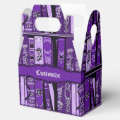 Paarse Boekenplanken  Boeken Gable Bedankdoosjes (Geopend)