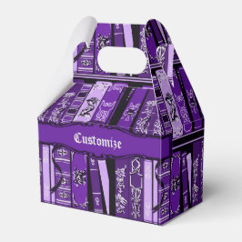 Paarse Boekenplanken Boeken Gable Bedankdoosjes