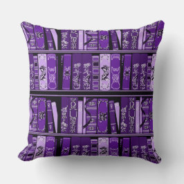 Paarse Boekenplanken Boeken Sierkussen