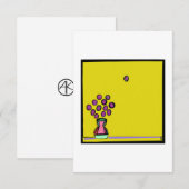 PAARSE BOEKET BEDANKKAART (Voorkant / Achterkant)