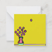 PAARSE BOEKET NOTITIEKAARTJE (Voorkant)