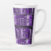 Paarse boekhouder boeken Latte Mok (Rechts)