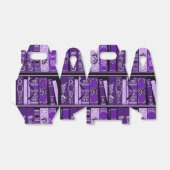 Paarse boekhouders  boeken bedankdoosjes (Uitgevouwen)