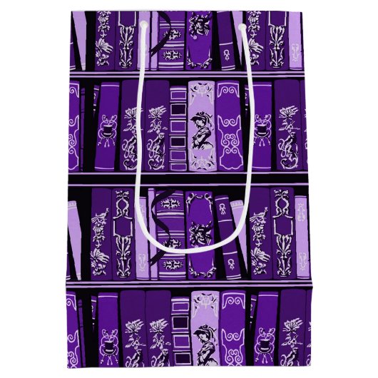 Paarse boekhouders  boeken medium cadeauzakje (Achterkant)