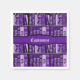 Paarse boekhouders boeken servet