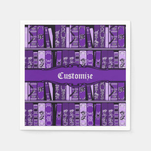 Paarse boekhouders  boeken servet