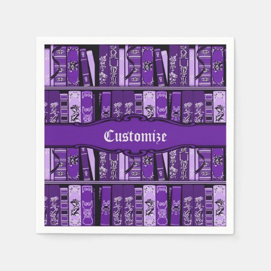 Paarse boekhouders  boeken servet (Voorkant)