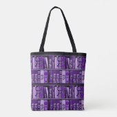 Paarse boekhouders  boeken tote bag (Achterkant)