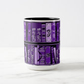 Paarse boekhouders  boeken tweekleurige koffiemok (Center)