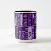 Paarse boekhouders  boeken tweekleurige koffiemok (Center)