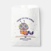 Paarse boekworm Theme Favor Bag Bedankzakje (Voorkant)