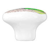 Paarse boerderij keramische knop (Zijkant)