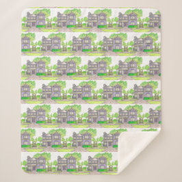 Paarse boerderij Sherpa Blanket Deken