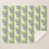 Paarse boerderij Sherpa Blanket Deken (Voorkant (horizontaal))