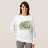 Paarse boerderij T-shirt met lange mouwen (Voorkant volledig)