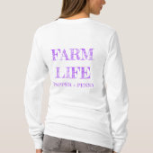 Paarse boerderij T-shirt met lange mouwen (Achterkant)