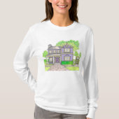 Paarse boerderij T-shirt met lange mouwen (Voorkant)