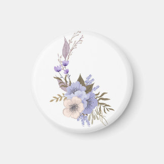 Paarse boetiek stijl bloem magneet