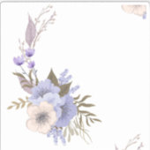 Paarse boetiek stijl bloem sticker (Voorkant)