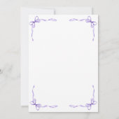 Paarse Bogen Baby Foto Geboorteaankondiging Kaart (Achterkant)