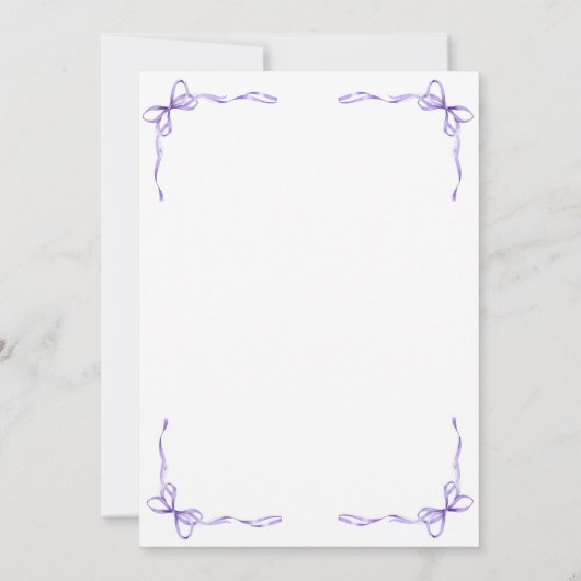 Paarse Bogen Baby Foto Geboorteaankondiging Kaart (Achterkant)