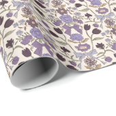 Paarse bogen en bloesems cadeaupapier (Rol Hoek)