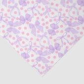 Paarse bogen met roze Stippen Tissuepapier (Detail)