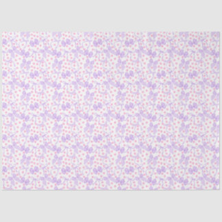 Paarse bogen met roze Stippen Tissuepapier