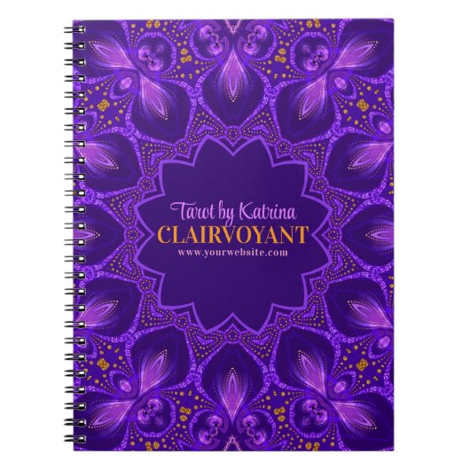 Paarse Boheemse Helderziende Godin Tarot Notitieboek (Voorkant)