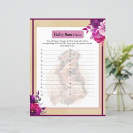 Paarse Boho Baby naam spel