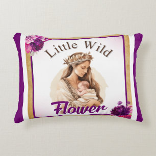 Paarse Boho Baby shower Accent Kussen