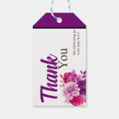 Paarse Boho Baby shower Cadeaulabel (Achterkant)