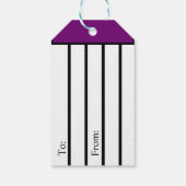 Paarse Boho Baby shower Cadeaulabel (Achterkant)