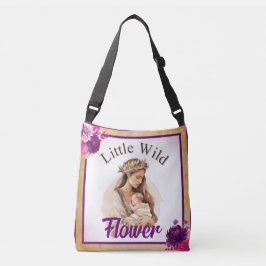 Paarse Boho Baby shower Crossbody Tas