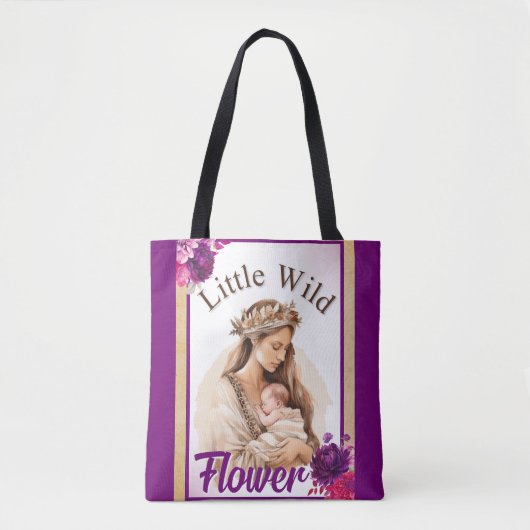 Paarse Boho Baby shower Tote Bag (Voorkant)