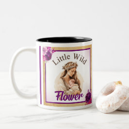 Paarse Boho Baby shower Tweekleurige Koffiemok