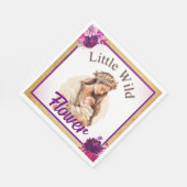 Paarse Boho Baby showers servetten (Hoek)