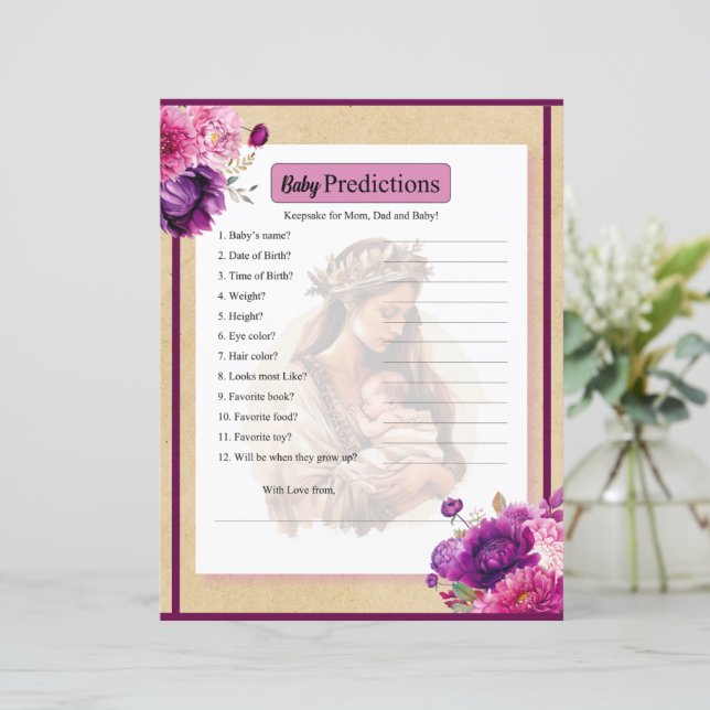 Paarse Boho Baby voorspellingen (Staand voorkant)