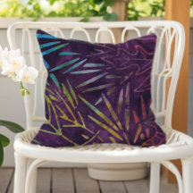 Paarse Boho Batik Bladpatroon