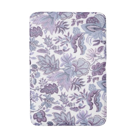 Paarse Boho  bloemenprint Badmat (Voorkant Verticaal)