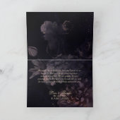 Paarse Boho Bloemrijke Gotische Elegante Bedankkaa Bedankkaart (Binnen)