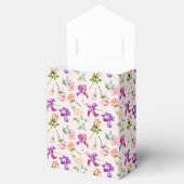 Paarse Boho Botanische Romance Monogram Weddenscha Bedankdoosjes (Geopend)