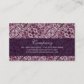 Paarse Boho Chic Pattern-visitekaartjes sjablonen Visitekaartje (Achterkant)